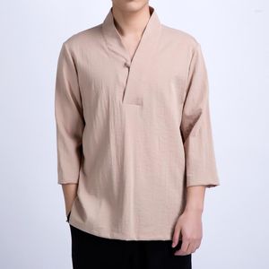 Camisetas masculinas 4 cores roupas de estilo chinês deco