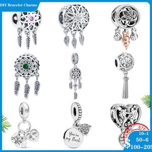 Ciondoli in argento 925 per braccialetti con ciondoli Pandora firmati per le donne Dreamcatcher Perline fai da te per le donne Creazione di gioielli Berloque