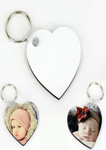 Designer sublimatie blanco sleutelketen voorkeur persoonlijkheidsrechthoek hartvorm sleutelhanger ornament mdf gecoate bord dubbelzijdige warmte 7878899
