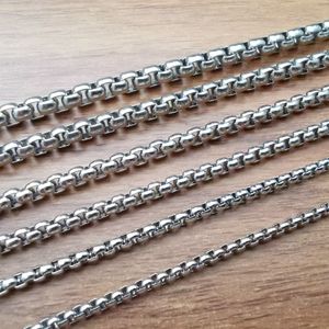 Takı toptan 10pcs lot rolo zincir kolye moda paslanmaz çelik gümüş ince 2.5mm kolyeler büyüleyici mücevher kadınları 18-32 ''