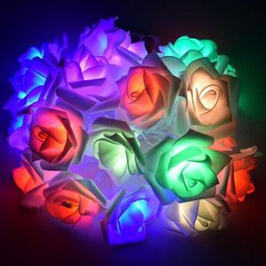 Saiten LED Lichterkette USB 20 Vorhang Hof Zaun Romantische Rosenlichter Jubiläum Valentinstag Party Dekor Nachtlampe