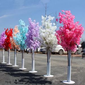 150CM Height Artificial Flower Cherry Blossoms Tree Road Leads Wedding Runner Aisle Column Shopping Malls Opened Door Decoration Stands E0324