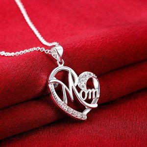 Anhänger Halsketten Liebe Mama Halskette Schmuck MUM Buchstaben Herz Anhänger Halskette Muttertagsgeschenk SEC88 Z0324