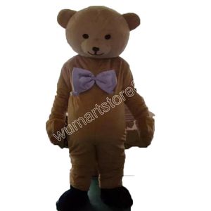 Vuxen storlek Teddy Bear Nosed Reindeer Mascot Costumes Animerade tematecknad Mascot -karaktär Halloween Carnival Party Costume