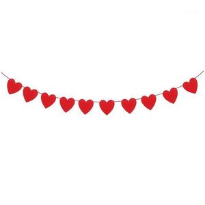 Decorazione per feste Decorazione da appendere Cuore d'amore rosso Stamina Striscioni Ghirlanda San Valentino Compleanno Addio al nubilato Matrimonio Drop De Dhuym