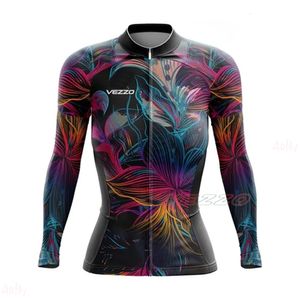 Radtrikot-Sets VEZZO Damen Langarm-Radfahrer-Shirt Fahrradbekleidung 230324