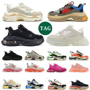 Triple S Sneakers Luxus Designer Freizeitschuhe Männer Frauen Schwarz Weiß Blau Rot Grün Gelb Modemarke Herren Damen Plattform Sport Trainer Sneaker