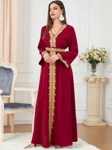 Ubranie etniczne Arabskie maroko muzułmańskie sukienki Abaya Haft haft Maxi Abayas Dubai Turkey Islam Kaftan Longue Musulmane Vestidos Largos 230324