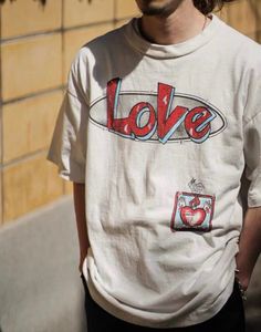 Camiseta Saint Cupid LOVE print Michael Vintage T-Shirt Plus Size Men T-shirts Masculina Oversized Streetwear Tee Feminina Tomboy Tees Moda Juvenil Mangas Curtas Streetwear Tee