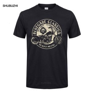 メンズTシャツメンズヴィンテージグローリーバウンドオートバイUSATシャツヘビーメタルメンTシャツモータートップ100％コットンレトロTEE