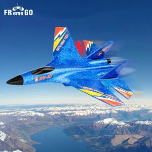 Elektrik/RC Uçak Fremego RC Uçak SU-27 RC Düzlem 2.4G Radyo Kontrol Plancısı Uzaktan Kumanda Fighter Gider Köpük Uçak Erkek Oyuncaklar 230324