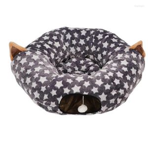 Cat Toys Dog Tunnel Bed Fluffy Ball Tube Long Crinkle Collapsible For Pet