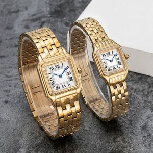 relógio luxuoso Women Square Watches Designer Diamond Relógios Movimento de quartzo premium Todos