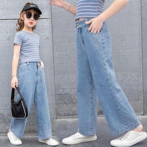 Jeansy spodnie dla dzieci pres wiosna jesienna demin dorywcze ubrania nastoletnie ubrania chłopców na 5 7 9 11 13 lat
