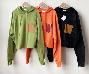 Autumn and Winter Anagram Hoodie Women Plus Velvet Thickening Jackets Hoody Sports Designers Sweater Chothing Loose Short Clothes Black Green