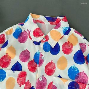 Blouses feminina Multicolor Full Pressed Child - Like Up Shirt Tops Tops de manga curta Camisas casuais Men Luxo coreano de outono