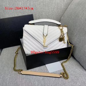 2023 Fashion Women Handbags Shoulder Luxurys Bags Metal Chain Gold Women Handbag Genuine Leather Bag Flip Cover V Diagonal Messenger Crossbody Handbag Purse