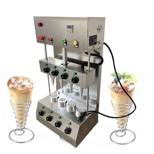 110V 220V Automatic Pizza Cone Machine Dairy Waffle Sweet Waffle Pizza Cone Maker para venda