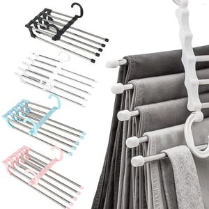 Hangers Multifunctional Hanger Folding Pants Storage Rack Clothes Organizer Save Wardrobe Space Bedroom Closets
