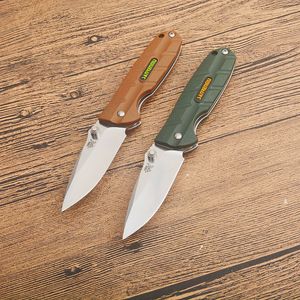 SRM G3514 Coltello chiudibile tascabile 8Cr18Mov Lama a goccia satinata ABS con manico in lamiera d'acciaio Coltelli tascabili tascabili EDC da campeggio all'aperto