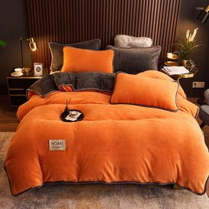 Bedding Sets Soft Velvet Set Luxury Bed Comforter Winter Duvet Cover Sheets And Pillowcases Linen King Size