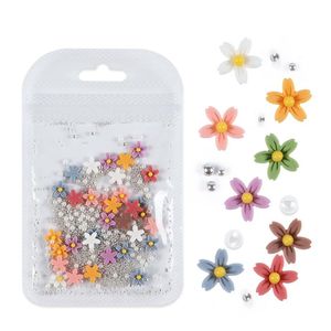 Decorações de arte de unhas Decalques de encantos de flores com pérolas de pérolas de caviar pérolas de glitter suprimentos de strassprop shrow