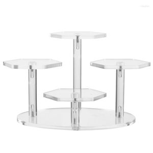 Hooks Display Cupcake Acrylic Riser Risers Stands Clear Stand For Dessert Rack Cup Cake