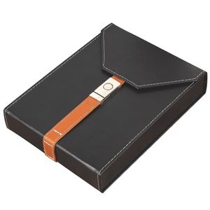 Portable Travel Leather Cigar Humidor Box Cedar Wood Cigar Storage Case with Humidifier Smoking Accessories