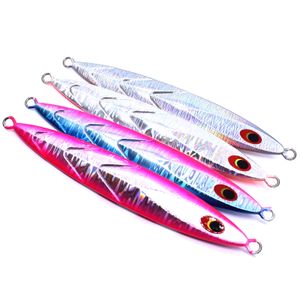 Yemler Aoclu Derin Deniz Yavaş Metal Jig 200g 300g Sert Yem batma Çubuğu Ton balığı orfozu SeaBass Balıkçılık için UV Glow Luminous Zebra