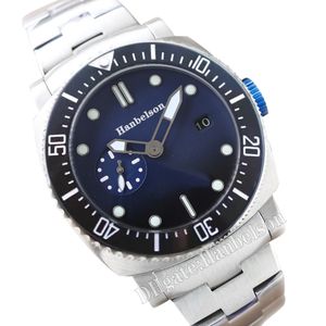 Mens Watch 2555 Automatic Movement Blue Gradient face Heavy All steel strap 47MM Folding buckle Wristwatch