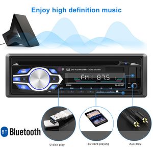 XINMY 1 Din 24V Bluetooth Car Radio Dvd Vcd Cd Player Auto Stereo Fm Radio Phone Aux-In Usb Disk Music Adapter Handsfree For Car DVR