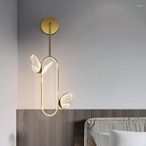 Wandleuchte Nordic Modern LED Kronleuchter Wohnzimmer Restaurant Bar El Schlafzimmer Runder Ring Kunst Glaskugel Dekorative Beleuchtungskörper