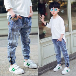 Jeans Boys Jeans Full Length Denim Pants Spring Autumn Fashion Boys Pants Casual Kids Clothes 4 6 8 10 12 Years Children Clothing 230324