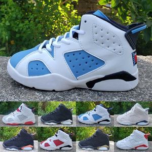 Jumpman 6s 6 University Blue Kids Basketball shoes Children Royal Blue Carmine DMP Red Oreo Black Infrared 2022 Boys Girls trainers sports sneakers Size 28-35BT4F