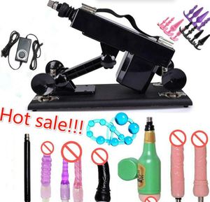 2022 Newestautomatic Sex Furniture With Many Dildo Attachment Male Masturbator Adjustable Speed Sex Robot Free Gift A Viibrator Anal Beads