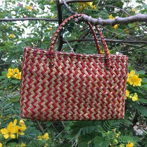 Evening Bags Thai Version Of Pure Hand-woven Handbag Retro Fashion Seaweed Knit Bag Mi Seoul Women's Vacation Beach