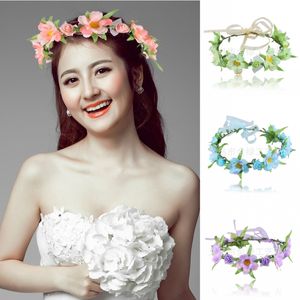 Pfirsichblüten-Blumenkrone, Stirnband, Hochzeit, Braut-Haarschmuck, Haarkranz, Hochzeits-Diademe, Girlande, Boho-Kopfschmuck, Kopfbedeckung für Bräute, Fascinator-Geschenk