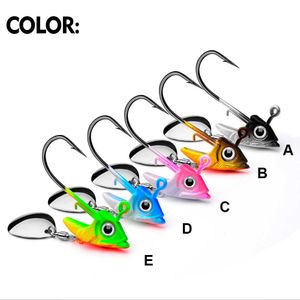 Fishing Hooks 7g/10.5g/5g LURE Lead Head Hook with Hook Soft Fish Counterweight Anti-hanging Bottom Fishhook LURE Fishhook Accessories P230317