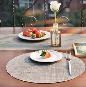 Toptan Basit Yer Mat Yuvarlak Placemats Mutfak Masası Placemat Isı Yalıtımına Dayanıklı Yıkanabilir PVC Masalar