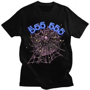 Mens Tshirts Vintage Printing SP5DER 555555 Angel Number T Shirt Men Women Quality Spider Web Pattern Tshirt Top Tees 230324