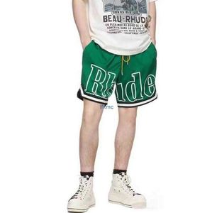 Мужские шорты мужчины Rh Limited Rhude Summer Swim Короткое колено длиной хип -хоп High Street Sports Training пляжные брюки мужская эластичная талия желтый