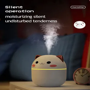  Oils Diffusers Portable 200ml Air Humidifier Cute Kawaii Aroma Diffuser With Night Light Cool Mist For Bedroom Home Car