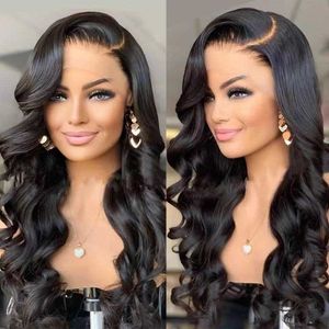 New wig women's medium length curly hair front lace wig long hair chemical fiber whole wig Headcover230323