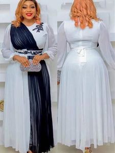 Roupas étnicas Moda muçulmana Hijab dubai abaya long Dress com faixas vestidos africanos islã para mulheres Musulman Djellaba 230324