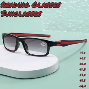 Sunglasses Outdoor Sport Square Frame Reading Sun Glasses For Men Dioptric Reader Unisex Fashion Eyewear With 1.0 To 4.0