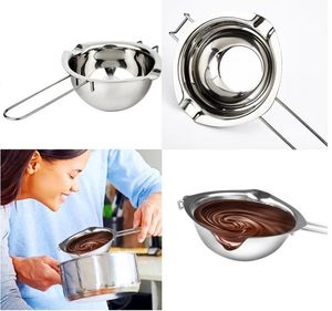 Gadgets de assadeira aço inoxidável Chocolate Pote de derretimento Double Boiler Bowl Bowl Butter Candy Pastely Baking Tools SN6870