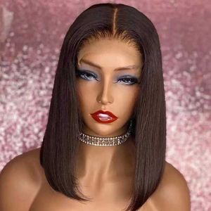 新しいWig Women's Front Lace Chemical Fiber Long Straight Wig Set230323