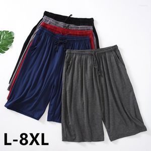 Pantaloncini da uomo Plus Size 7XL 5XL Casual Sleep For Men Pigiama da uomo modale Summer Soft Five Points Cotton Beach