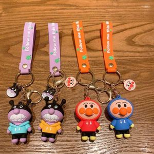 Kreki anime anpanman baikinman silikonowy brelowiec kreatywny słodki klucz wisiorka torba na lalkę prezent urodzinowy hurtowe KolekeKeychains forb22 641