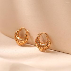 Orecchini a cerchio Mkopsz Gold Colore Gollo Metal geometrici per donne 2023 INS Dichiarazione di moda Accessori per orecchie diuring Regali